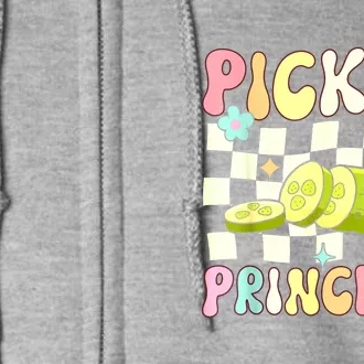 Groovy Funny Pickle Girl Cucumber Pickle Princess Gift Full Zip Hoodie