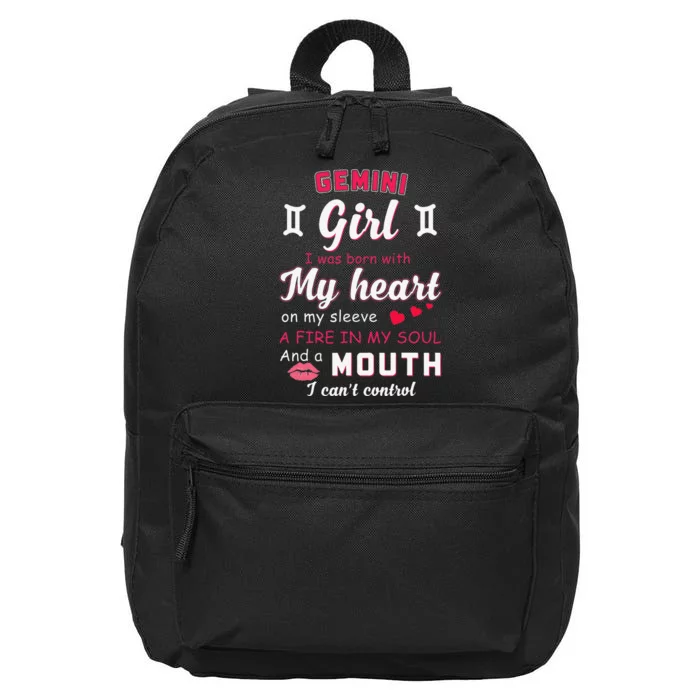 Gemini Funny Quote With Zodiac Sign Birthday Gift 16 in Basic Backpack