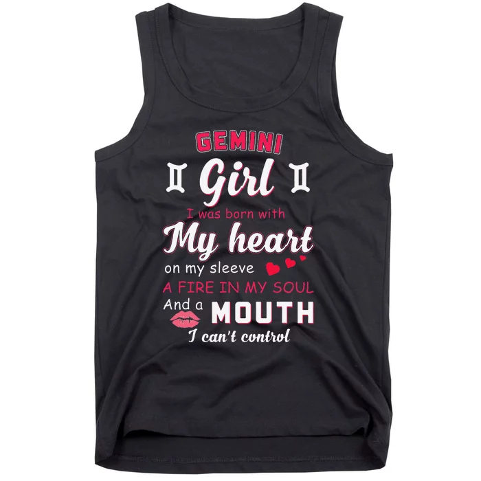 Gemini Funny Quote With Zodiac Sign Birthday Gift Tank Top