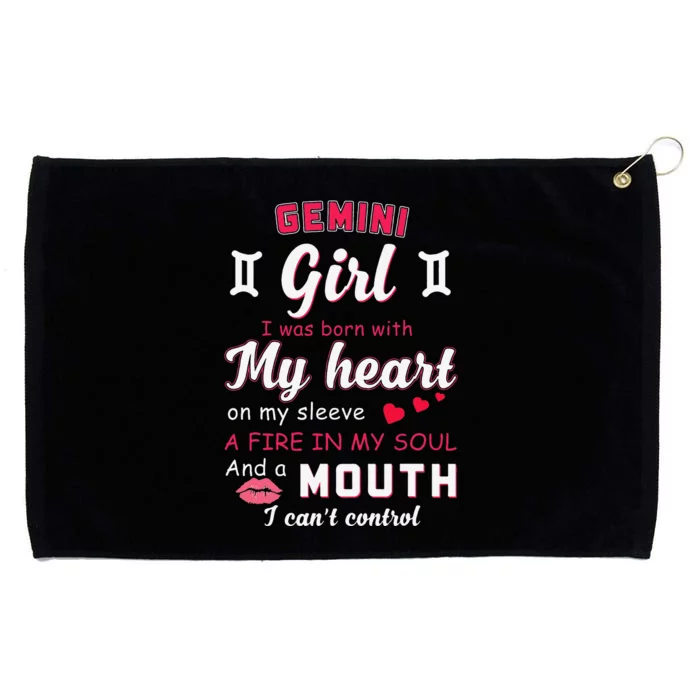 Gemini Funny Quote With Zodiac Sign Birthday Gift Grommeted Golf Towel