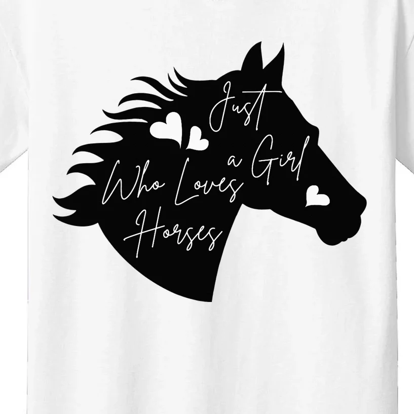 Gifts For quotes Just A Who Loves Horses Kids T-Shirt