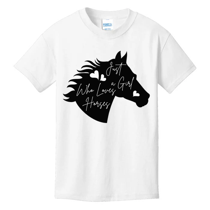 Gifts For quotes Just A Who Loves Horses Kids T-Shirt