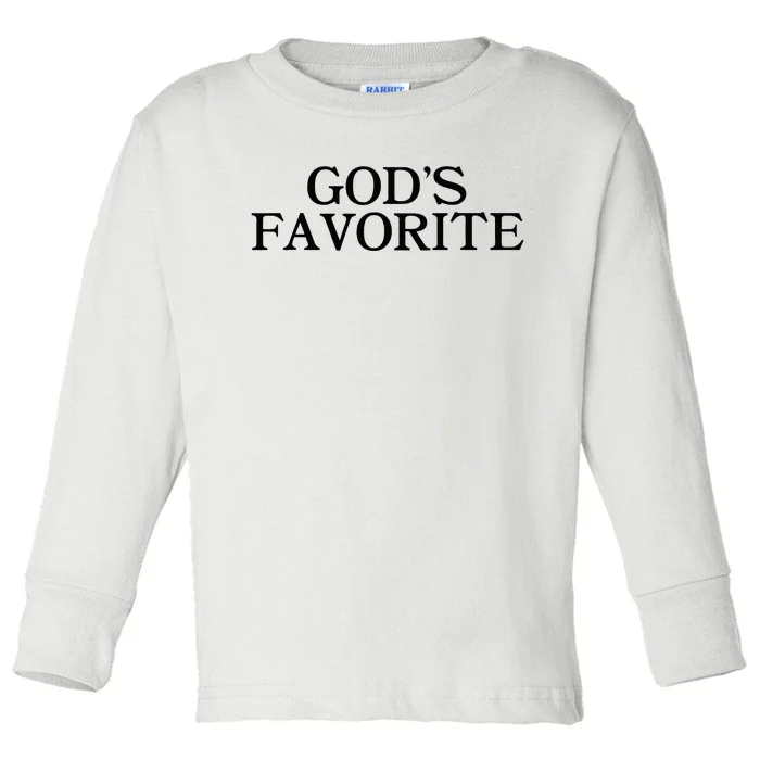 GodS Favorite Religion Love Church Christ Worship Slogan Toddler Long Sleeve Shirt