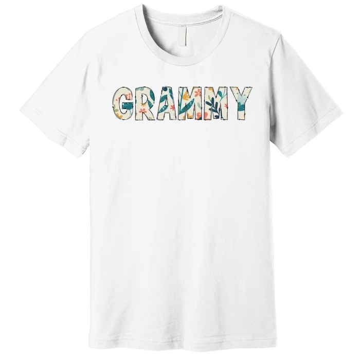 Grammy Floral Retro Premium T-Shirt