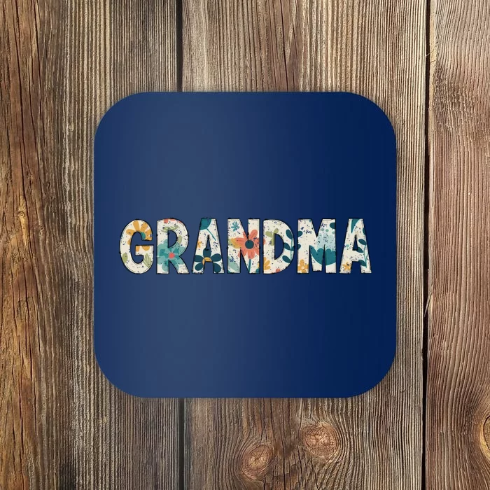 Grandma Floral Retro Coaster