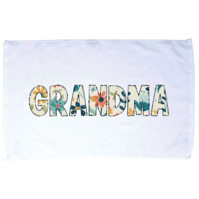 Grandma Floral Retro Microfiber Hand Towel