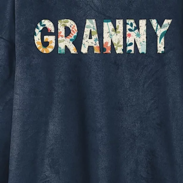 Granny Floral Retro Hooded Wearable Blanket