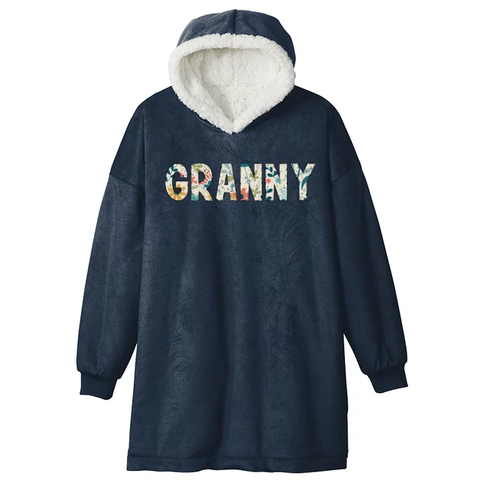 Granny Floral Retro Hooded Wearable Blanket