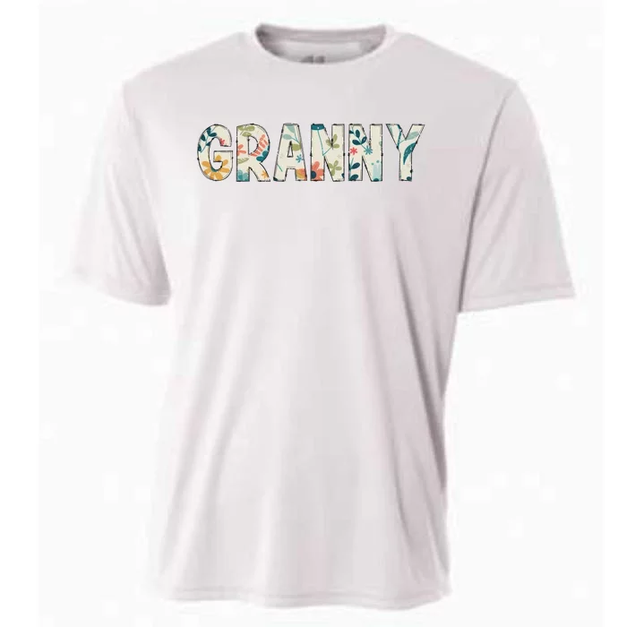 Granny Floral Retro Cooling Performance Crew T-Shirt