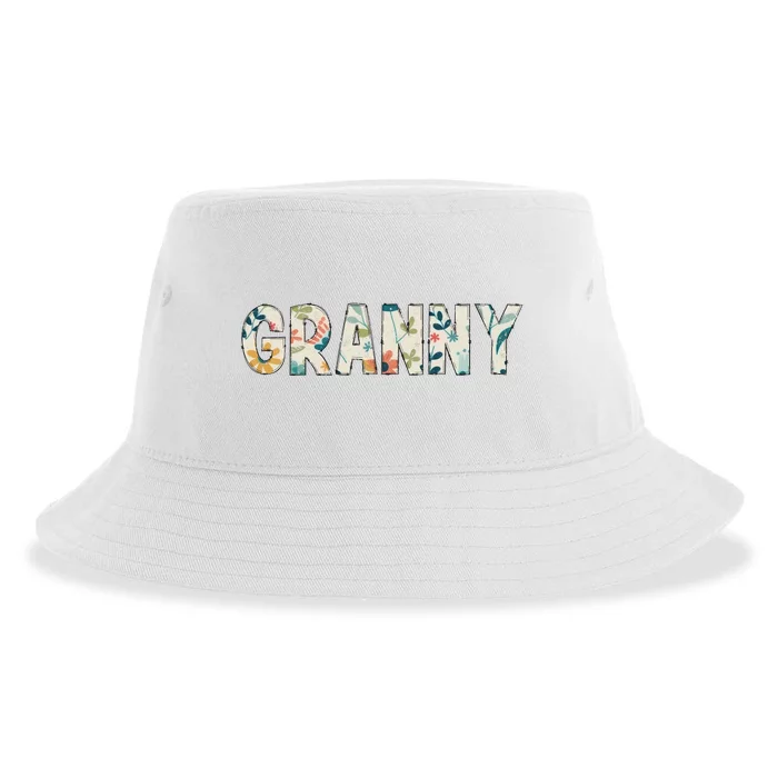 Granny Floral Retro Sustainable Bucket Hat