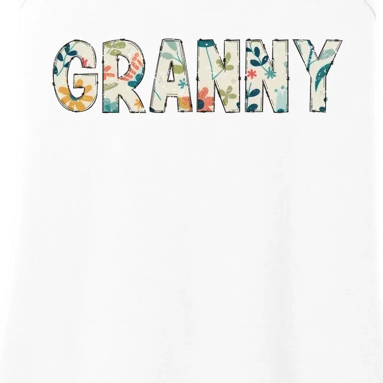 Granny Floral Retro Ladies Essential Tank