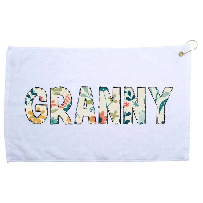 Granny Floral Retro Grommeted Golf Towel