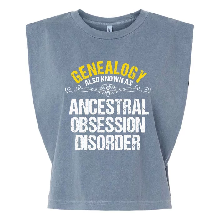 Genealogist Family Researcher History Tree Lineage Genealogy Garment-Dyed Women's Muscle Tee