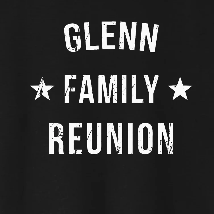 Glenn Family Reunion Matching Squad First Last Name Women's Crop Top Tee