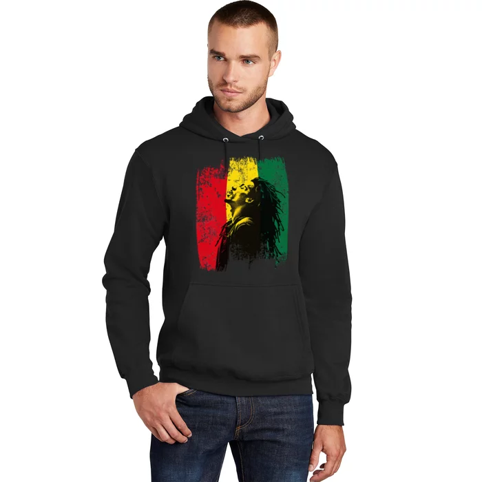 Ghanaian Flag Rastamann Reggae Dreadlocks Rasta Colors Hoodie