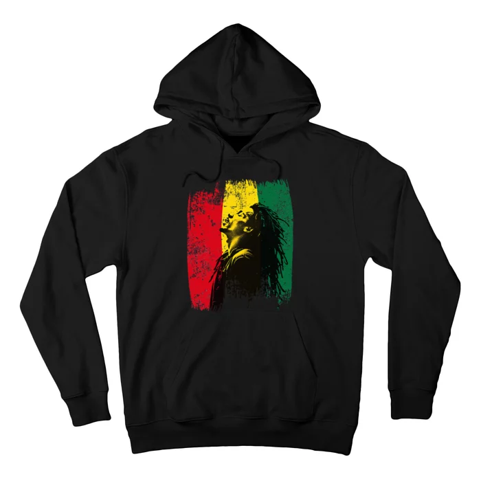 Ghanaian Flag Rastamann Reggae Dreadlocks Rasta Colors Hoodie