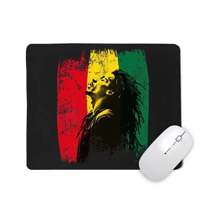 Ghanaian Flag Rastamann Reggae Dreadlocks Rasta Colors Mousepad