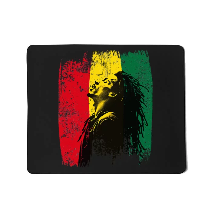 Ghanaian Flag Rastamann Reggae Dreadlocks Rasta Colors Mousepad