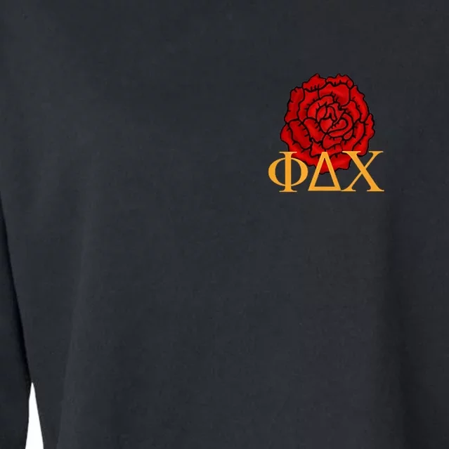 Greek Fraternity Red Incarnation Cropped Pullover Crew