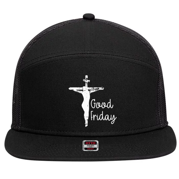 Good Friday Religion Religious God funny christian 7 Panel Mesh Trucker Snapback Hat