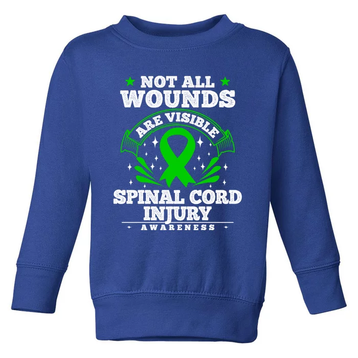 Gift For Spinal Cord Injury Patients Cool Gift Sci Awareness Ribbon Gift Toddler Sweatshirt