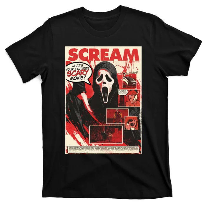 Ghost Face Scary Let's Watch Scary Movies T-Shirt