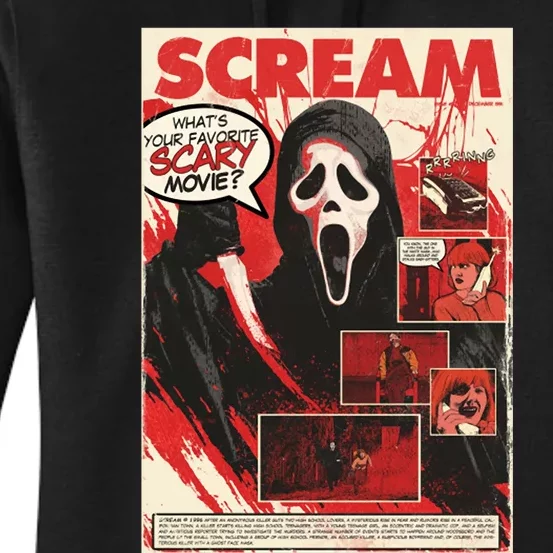 Ghost Face Scary Let's Watch Scary Movies Women's Pullover Hoodie