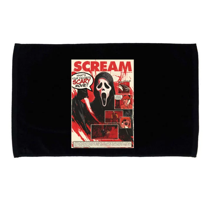 Ghost Face Scary Let's Watch Scary Movies Microfiber Hand Towel