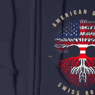 Gift For Swiss With Roots From Switzerland Full Zip Hoodie