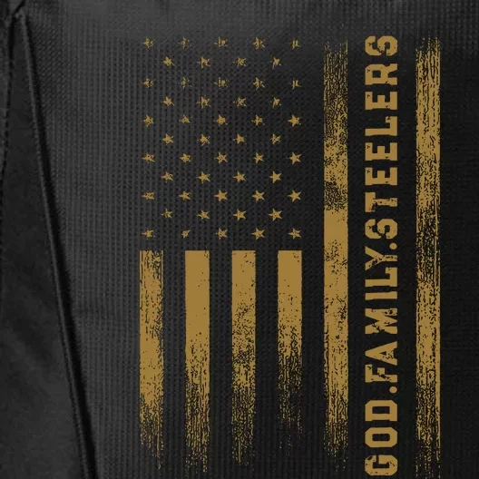 God Family Steelers Pro Us Flag FatherS Day Dad City Backpack