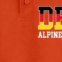 Germany Flag Skier German DEU Alpine Skiing Dry Zone Grid Performance Polo