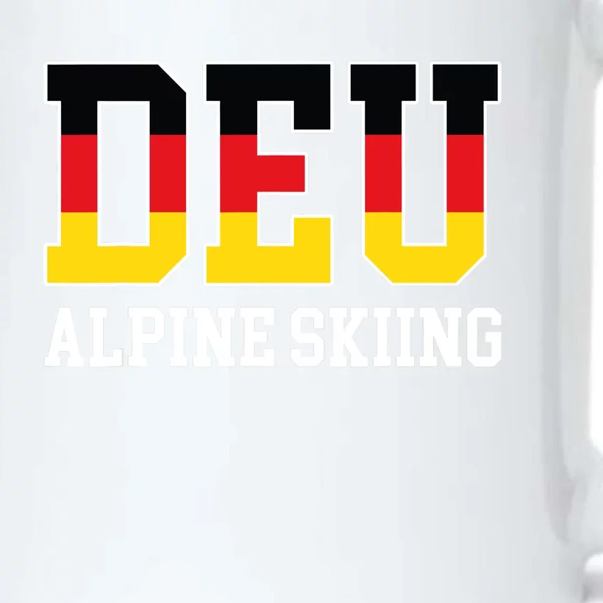 Germany Flag Skier German DEU Alpine Skiing Black Color Changing Mug