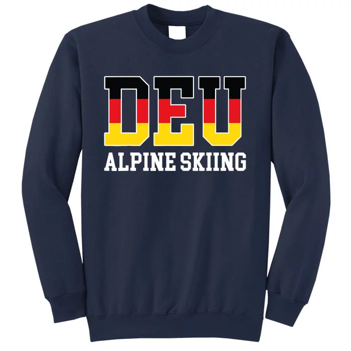 Germany Flag Skier German DEU Alpine Skiing Sweatshirt