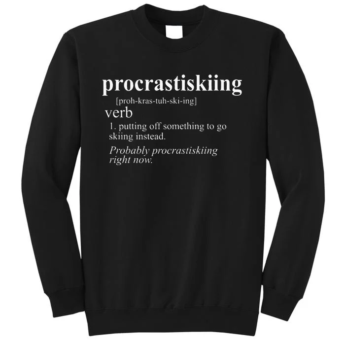 Gifts For Skiers Men Women Procrastiskiing Funny Skiing Sweatshirt