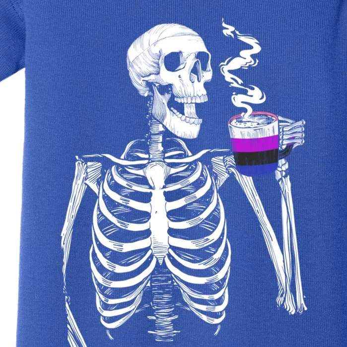 Gender Fluid Skeleton Ing Coffee Pride Flag Lgbt Skull Gift Baby Bodysuit