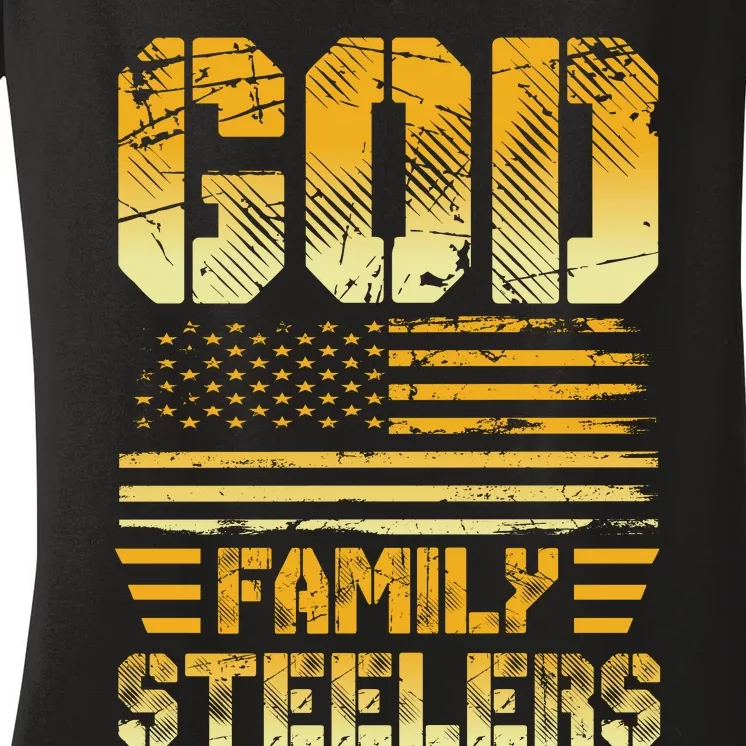 God Family Slers Veteran T Women's V-Neck T-Shirt