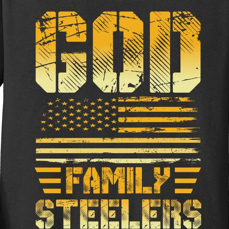 God Family Slers Veteran T Kids Long Sleeve Shirt