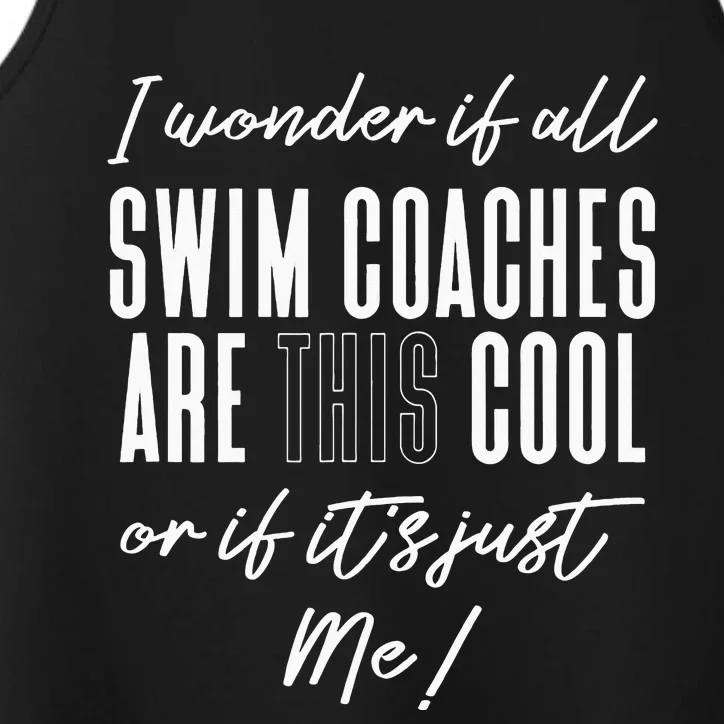 Gift for Swimming Coach Swim team swimming Performance Tank