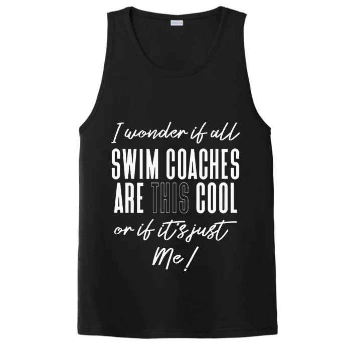 Gift for Swimming Coach Swim team swimming Performance Tank