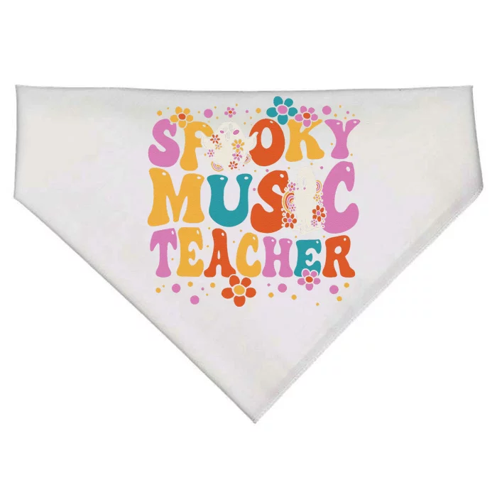 Groovy Faboolous Spooky Music Teacher Halloween USA-Made Doggie Bandana