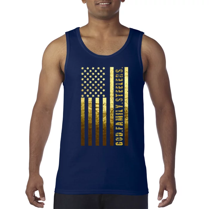 God Family Steelers Pro Us Flag Fathers Day Dad Gift Tank Top