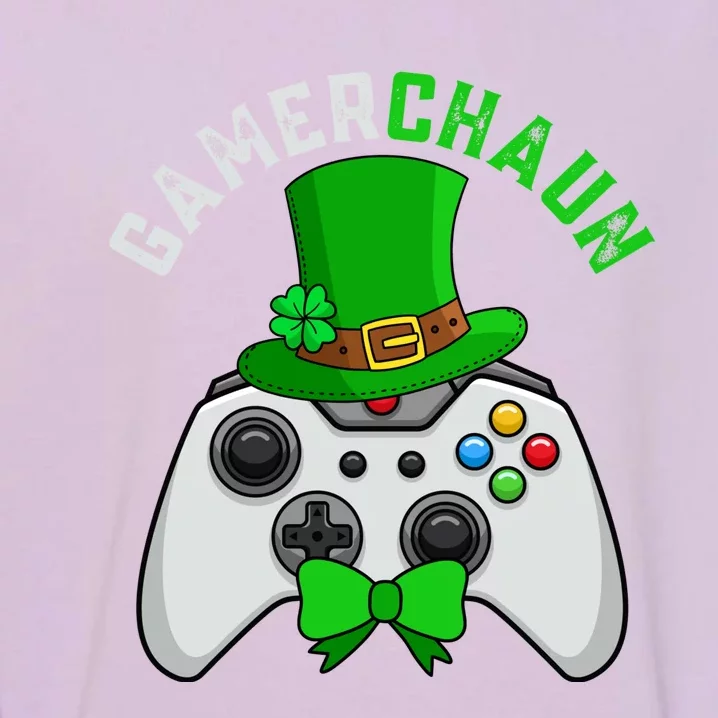 Gamerchaun Funny St Patrick's Day Garment-Dyed Sweatshirt