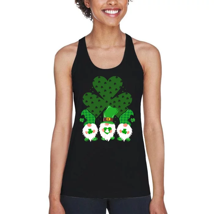 Gnomies Funny St Patrick's Day Women's Racerback Tank