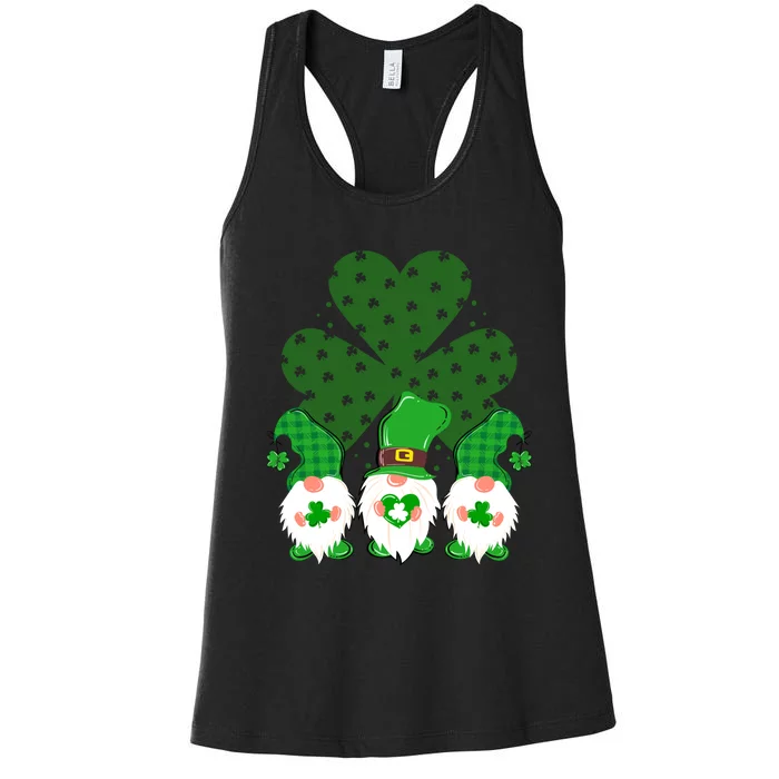 Gnomies Funny St Patrick's Day Women's Racerback Tank