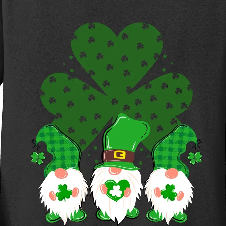 Gnomies Funny St Patrick's Day Kids Long Sleeve Shirt