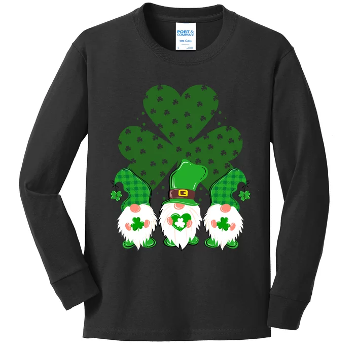 Gnomies Funny St Patrick's Day Kids Long Sleeve Shirt