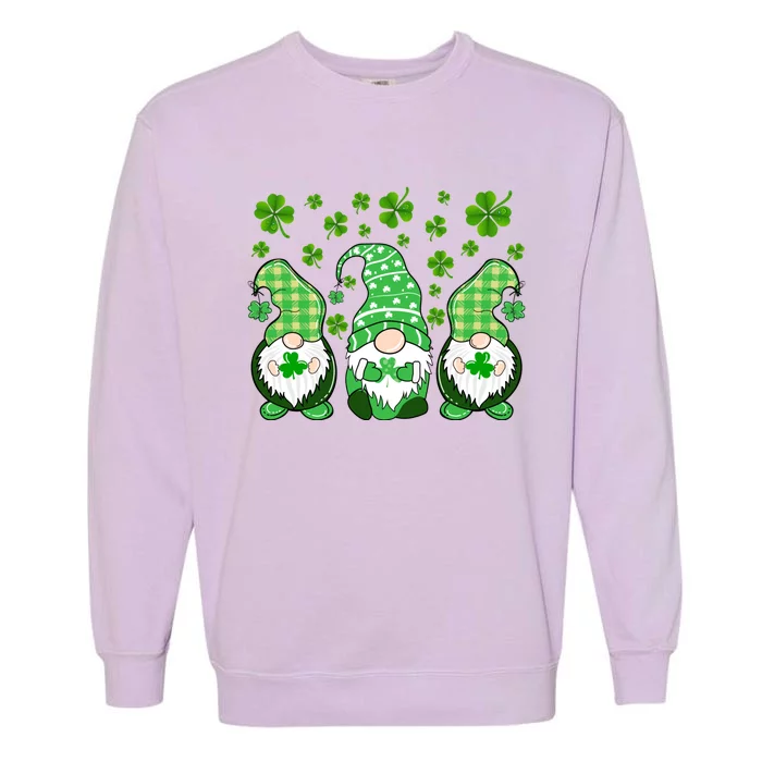 Gnomies Funny St Patrick's Day Garment-Dyed Sweatshirt