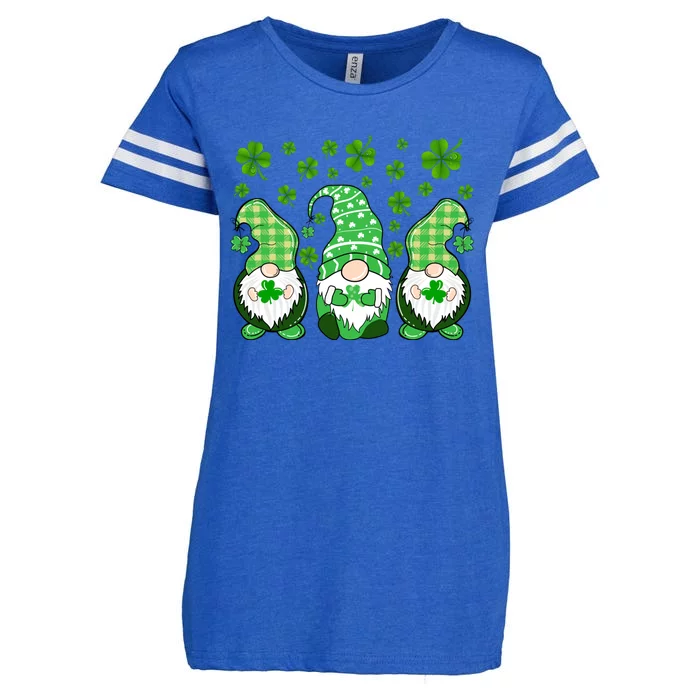 Gnomies Funny St Patrick's Day Enza Ladies Jersey Football T-Shirt