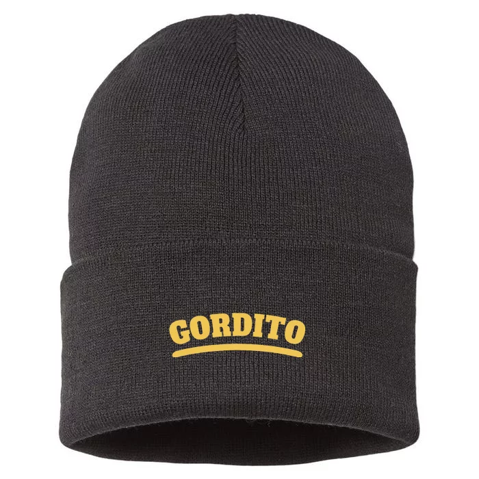 Gordito Funny Spanish Slang Sustainable Knit Beanie