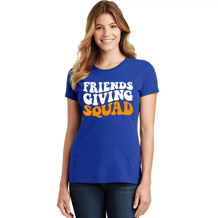 Groovy Friendsgiving Squad Funny Thanksgiving Women's T-Shirt